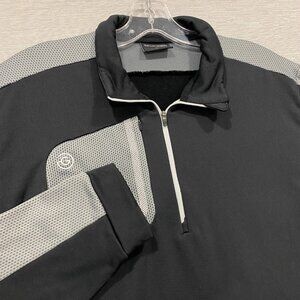 Galvin Green 1/4 Zip Pullover Shirt Mens XL Black Golf Performance Dwight Insula